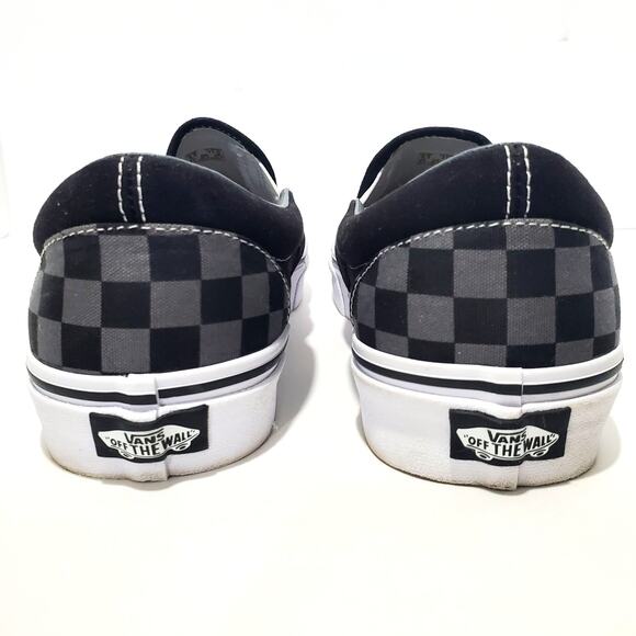 Vans Classic Slip On Checkerboard Black/Pewter Mens 9.5 - Picture 6 of 15
